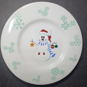 Disney Mickey Mouse Snowman Plate Cookies for Santa Plate Mickey Snowmouse